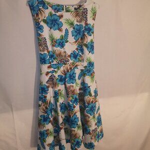 NWT Acevog Ladies Flower Print Size XXL Sleeveless Fit & Flare Dress